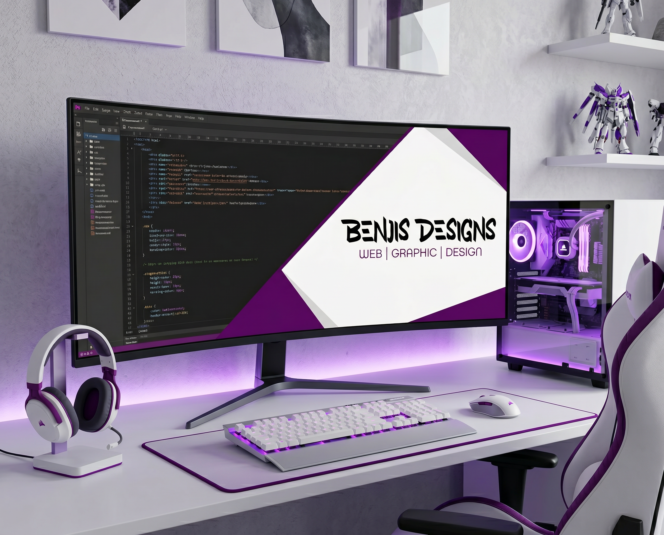 Custom website design project — Benji's Designs work